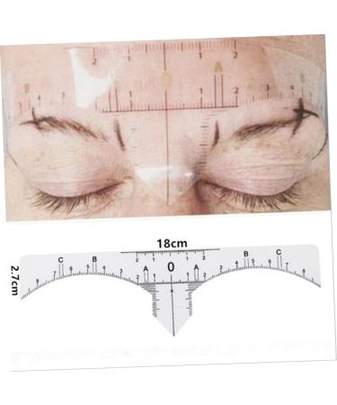 FOMIYES 10pcs Set Eyebrow Measure Ruler Sticker Makeup Ruler Guide Eyebrow Stencil Template Disposable - Buy Online on GoSupps.com