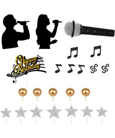 Microphone Music Cake Topper Karaoke Singer Birthday Cake Decor - Buy Online on GoSupps.com