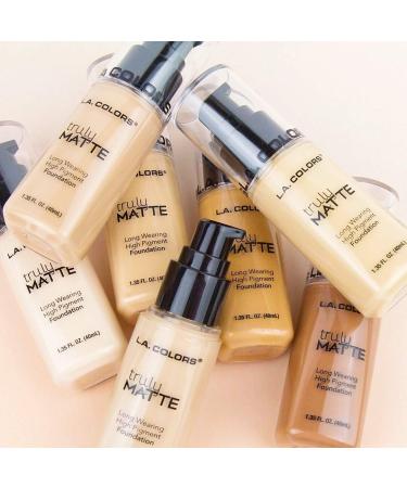L.A. COLORS Truly Matte Foundation Nude 1.35 Fl. Oz. - Long-lasting Matte Finish for Flawless Look - Buy Online on GoSupps.com