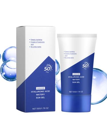 Katslyn Hyaluronic Acid Watery Sun Gel Korean Sunscreen Spf50+ Pa++++ Effectively Protect Against Harmful Uv Rays Hyaluronic Acid Sunscreen Natural Moisturizing Sunscreen Physical Sunscreen 50ml