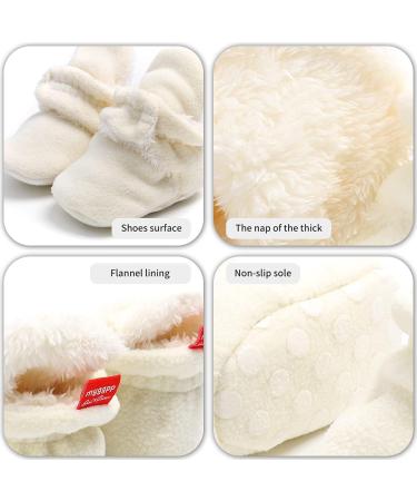 EDOTON Unisex Newborn Winter Boots - Non-Slip Sole, Adjustable Bootie Sock 6-12 Months, White - Buy Online on GoSupps.com