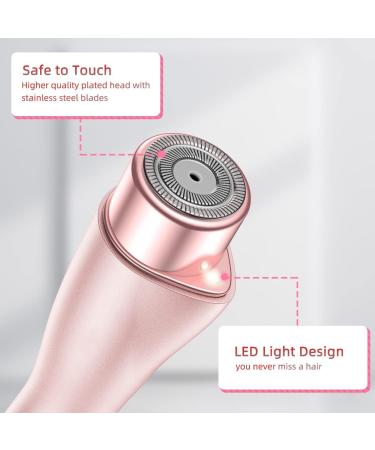 Smity Facial Hair Remover for Women - Painless Waterproof Peach Fuzz Trimmer with LED Light - Buy Online on GoSupps.com