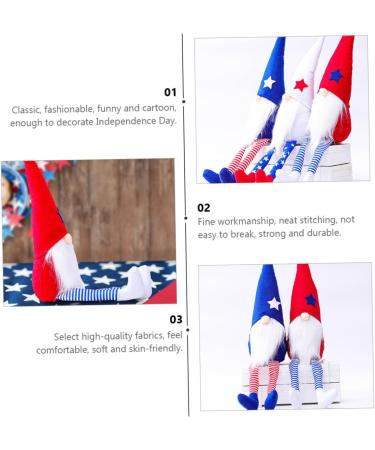 Cabilock 1pc Independence Day Doll Decor Desk Topper Shamrock Bracelet Desktop Faceless Doll Props Household Red 29x22x9cm - Buy Online on GoSupps.com