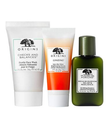 Origins Tiny Trio Mini Cleanser Serum & Moisturizer Set