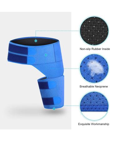 Yosoo Hip Thigh Brace - Groin Support Bandage for Joint Pain Relief | Non-Slip Breathable Elastic Waist & Leg Protector | International Shipping Available - Buy Online on GoSupps.com