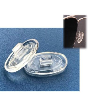 Eyeglasses Nose Pads 15mm 6 Pairs Oval Pushin Nose Pieces Push in Soft Silicone Slide in Nose Pads Nosepads for Eye Glasses Eyeglasses Sunglasses 15mmx8mm - Buy Online on GoSupps.com
