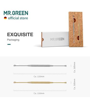 MR.GREEN Double End Earwax Remover 360 Cleaning Stainless Steel Ear Care Tools - Two Piece Pack - Buy Online on GoSupps.com