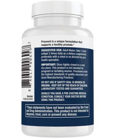 Prosvent Prostate Supplement for Men - Clinically Effective Beta Sitosterol, Saw Palmetto, Vitamin D & Zinc - Premium Prostate Support - Reduce Urination Frequency & Urgency - 60 Count - Buy Online on GoSupps.com