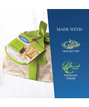 Giusto Sapore Italian Pistachio Panettone 26.4oz - Imported Traditional Dessert from Italy - Buy Online on GoSupps.com