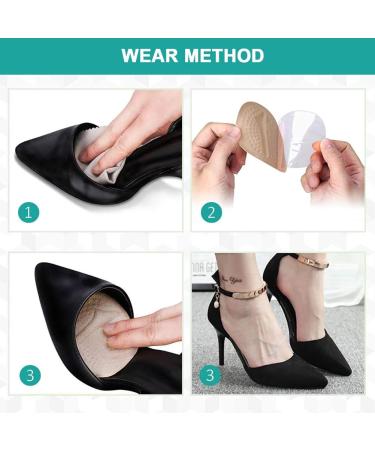 Metatarsal Pads - 2 Pairs Anti-Slip Gel Forefoot Cushions for Women | Pain Relief for High Heels & Sandals - Buy Online on GoSupps.com