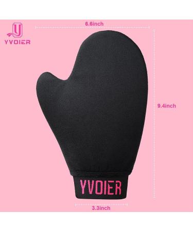 YVOIER Self Tanner Mitt Applicator | Velvet Black & Pink Tanning Gloves for Flawless Sunless Tan - Buy Online on GoSupps.com