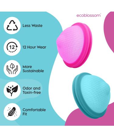 Ecoblossom Menstrual Disc - Set of 2 Reusable Menstrual Cups, Silicone Period Cup Assortment in Magenta (1 Small + 1 Large) - Buy Online on GoSupps.com