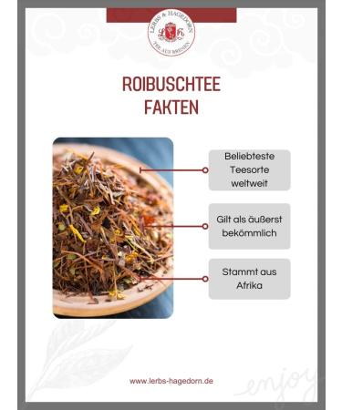  Lerbs & Hagedorn Rooibos Tea Vanilla 250g - Buy Online on GoSupps.com