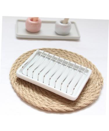 Ciieeo 3 Pcs Ceramic Soap Drainer Soap Holder for Soap Dish Holder Soap Dishes Soap Coaster Shower Soap Dish Christmas Tins with Lids Ceramic Soap Dish Single Layer White Soap Dispenser - Buy Online on GoSupps.com