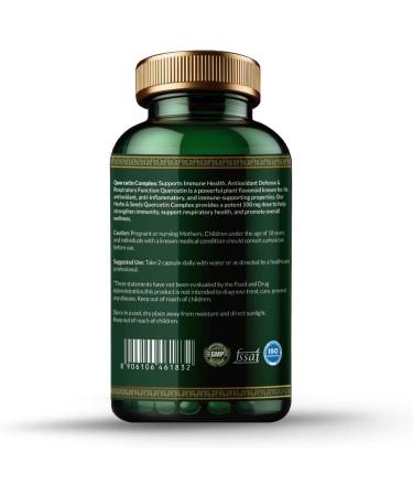 HERBS & SEEDS Quercetin Complex 500mg Supplement Natural Vegan Sources with Bioflavonoids & Potent Antioxidants for Cellular Health Support & Promotes Immunity 90 Capsules - Buy Online on GoSupps.com