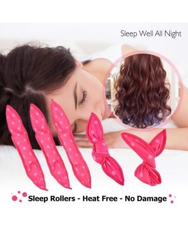 20 Pieces Hair Rollers Night Sleep Flexible Sponge Pillow Foam Hair Curlers DIY Hair Styling Tools for Long Medium Short Thick Thin Hair Pink - Buy Online on GoSupps.com