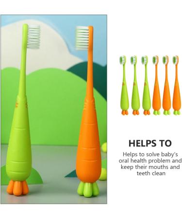 Frcolor 24 STK Cartoon Carrot Toothbrush Set - Soft Children's & Toddler Toothbrushes Finger Brushes for Babies Perfect for Mouth Cleaning & Travel - Buy Online on GoSupps.com