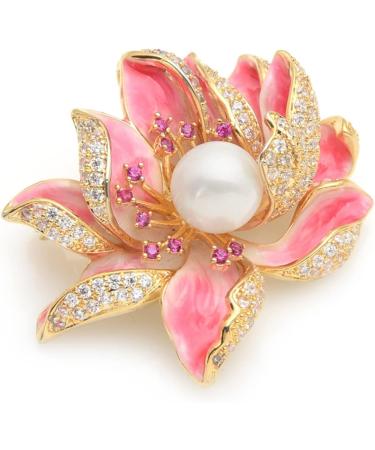WIPPWER Pin Jewelry Gifts for Women Ladies Fashion Accessories Ladies Elegant Lotus Brooch Flower Shaped Brooch Party Banquet Brooch Brooches & Pins - Buy Online on GoSupps.com