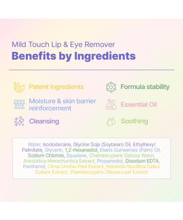 Mild Touch Lip & Eye Makeup Remover - Gentle Botanical Formula for Sensitive Eyes | Cruelty-Free Vegan | Waterproof Makeup Cleanser - 5.07 Fl. Oz. | International Shipping Available - Buy Online on GoSupps.com