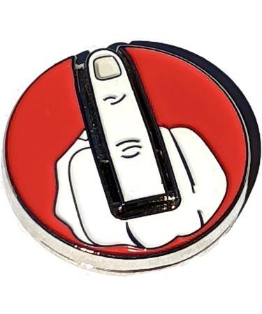 Tylson Funny Golf Ball Marker - Middle Finger Design | Attaches to Magnet | Red - Buy Online on GoSupps.com