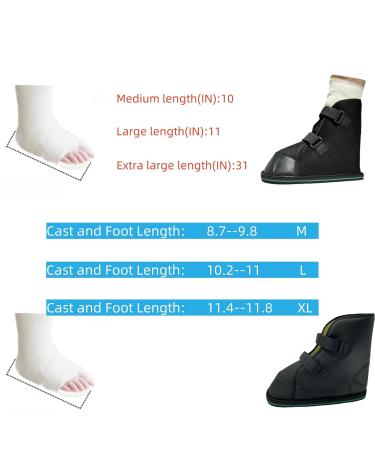 Foot Fracture Surgical Shoes | Adjustable Post-Operative Boots for Foot Injuries | X-Large Black Recovery Cast Shoe Covers - Buy Online on GoSupps.com