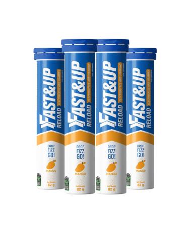 Fast&Up Reload Orange + Caffeine - Instant Electrolytes & Hydration - 80 Effervescent Tablets (4 x 20) - Saver Multipack Orange + Caffeine 20 count (Pack of 4) - Buy Online on GoSupps.com