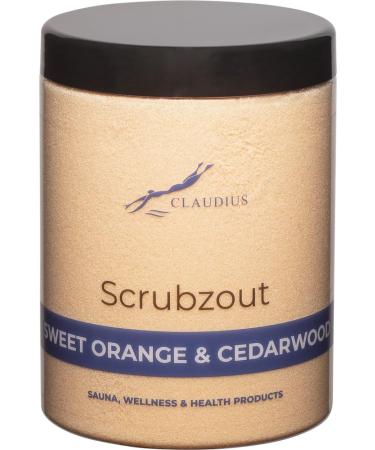 Claudius Scrub salt Sweet Orange & Cedarwood in handy jar 1250 grams