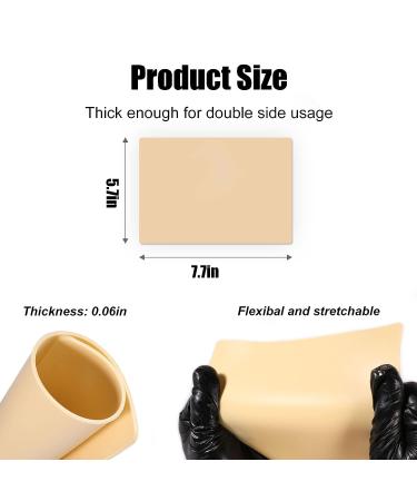Finemie 20pcs Tattoo Skin Practice Set with 1.6mm Thick Double Sides Fake Skin and Transfer Paper - Ideal for Beginners and Tattoo Artists - Buy Online on GoSupps.com