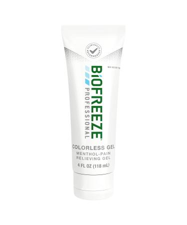 Biofreeze Professional Menthol Pain Relieving Gel Colorless Gel 4 FL OZ Tube For Pain Relief Associated With Sore Muscles, Arthritis, Simple Backaches, And Joint Pain (Packaging May Vary)