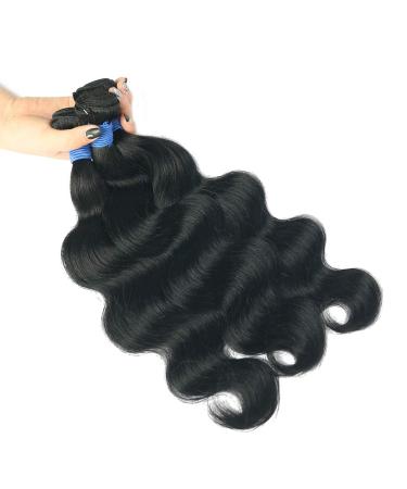 Brazilian Virgin Hair 4 Bundles Body Wave 14-20 Inch Natural Color | 100% Unprocessed Human Hair - Buy Online on GoSupps.com