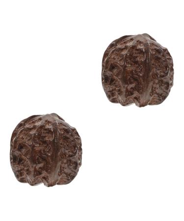 Beaupretty 2st Wenwan handle wooden figure sports stress balls mini figure craft decor made of wood minifigures peach core ornate made of wood.