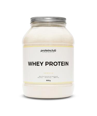 Proteinclub natural whey protein without additives - natural protein powder without artificial flavors & sweeteners - sweetened with stevia - soybrei - made in Germany - Vanilla - 900g vanilla 900 g (1 Pack)