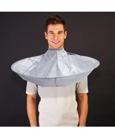 2-Piece Hair Cutting Cape Umbrella Set - Blue/Silver Salon Barber Cape for Teens & Adults - Buy Online on GoSupps.com