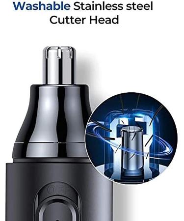 Professional Ear and Nose Hair Trimmer - Painless Battery-Operated Facial Hair Clipper for Men & Women - Waterproof Dual Edge Blades - Buy Online on GoSupps.com