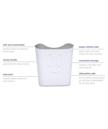 Ubbi Bath Rinse Cup for Babies & Toddlers - Essential Newborn Bath Time Tool - White - Buy Online on GoSupps.com