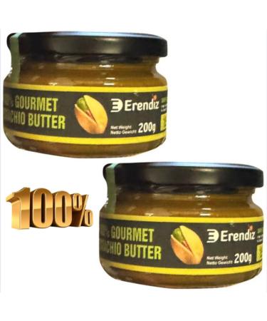 (Contains 100% pistachios) – 2 Pufai Erendiz Pistachio Creams with 100% pistachios, no added sugar, no additives, no palm oil, for dubai chocolate kadayif kadaifi, 200 g