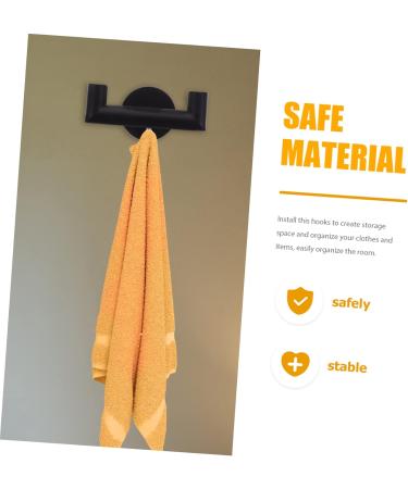 Ciieeo 3pcs Stainless Steel Double Hook Wall Hooks Coat Hooks Wall Mounted Hooks for Hanging Coats Bathroom Towel Hanger Kitchen Hooks Towel Hooks for Bathrooms Towel Holder for Bathroom - Buy Online on GoSupps.com