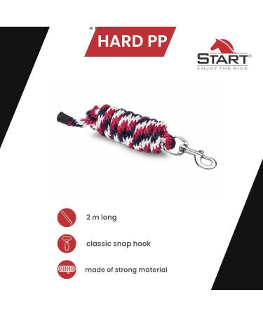 Shop Connection Trick for Horses & Ponies - 2m Hard PP Rope with Classic Carabiner Hook (Pink/Marine/White) - Buy Online on GoSupps.com