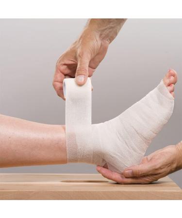 Risen Cohesive Bandage 2 x 5 Yards - 6 Rolls | Self Adherent Wrap for Ankle Sprains & Swelling | Breathable Sports Wrap Tape - White - Buy Online on GoSupps.com