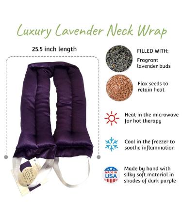 Victoria's Lavender Luxury Aromatherapy Neck Wrap and Eye Mask Set - Organic Lavender and Flax Seed for Hot/Cold Therapy - Lavender Gift Set - Buy Online on GoSupps.com