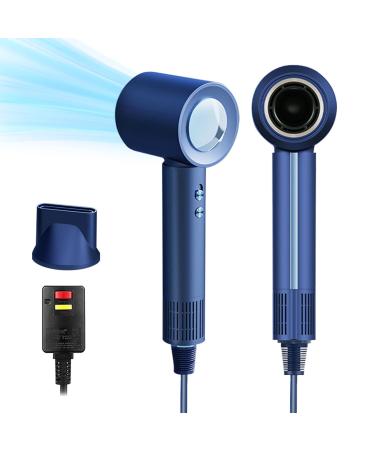 Velasko High Speed Hair Dryer with Diffuser 1600 W Fast Drying Hair Dryer 110000 RPM 200 Million Negative Lonic Low Noise with Magnetic Nozzle Lightweight Hair Dryer for Home & Travel