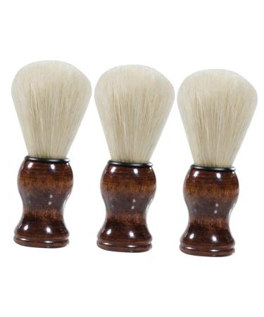 Minkissy 3st portable beard Halloween portable shaving brush beard beard stylen cake plate made of marble beard ridge cleaning brush Styling beard men bears Bartbrush modeling man wooden