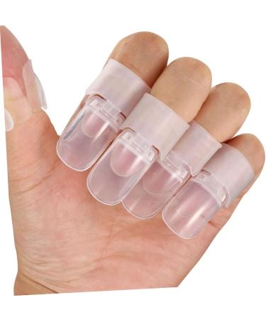 Mipcase 60 Pcs Nail Case Polish Varnish Cover Milk Gel Nail Polish Stickers for Adults Nail Art Tools Finger Nail Protector Skincare Tools White Plastic Manicure Protective Case 4x2cmx2pcs Whitex2pcs - Buy Online on GoSupps.com