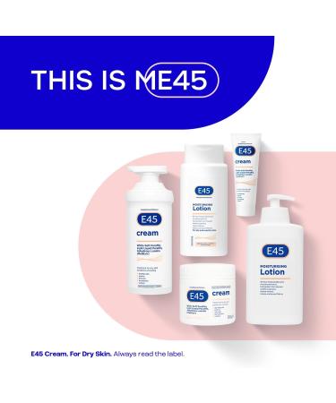 E45 Dermatological Moisturizing Lotion 500ml - Daily Moisturizing Lotion for Lasting Hydration for Dry and Sensitive Skin - Against Dryness Reduces Redness and Peeling - Buy Online on GoSupps.com