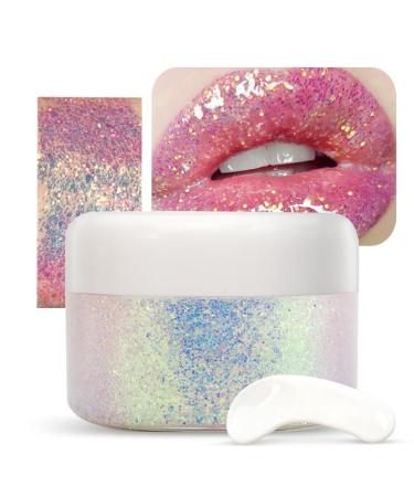 Glitter gel glitter make-up face hair body glitter mermaid sequin sparkling sparkling for face hair lips nails make up cosmetics festival 01 - Buy Online on GoSupps.com