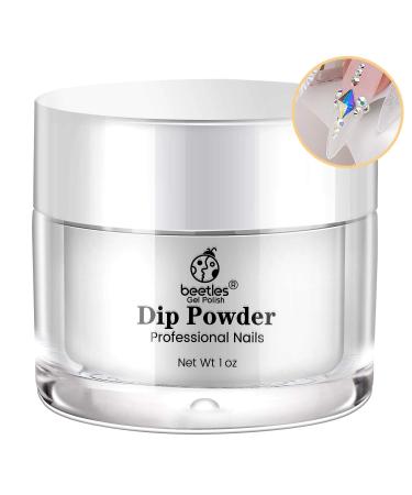 Beetles Nail Dip Powder Clear Color(1oz) for French Nail Manicure Nail Art, No Nail Lamp Needed, Long-Lasting, Strengthen Nail, Need Dip Powder Base Activator and Top Coat Gift for Mother 1 oz - Buy Online on GoSupps.com