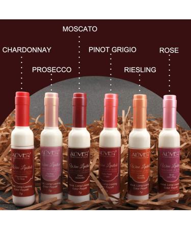 Wine Lip Tint Set - Long Lasting Waterproof Lip Stain & Gloss in 6 Colors | Moisturizing & Pigmented Lip Makeup Gift for Women and Girls - Buy Online on GoSupps.com