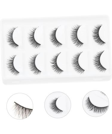 minkissy 10 Pairs Short False Eyelashes Art Eyelashes Thick Cross Eyelashes Dense Eyelashes Fake Eyelash Reusable Eyelashes Lashes Makeup Eyelash Major Accessories 6d Artificial Fiber - Buy Online on GoSupps.com