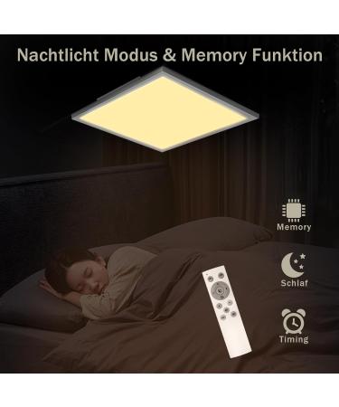 Buy RGB Dimmable Glitter LED Ceiling Lamp 45cm Remote Control Angular Lighting for Living Room Bedroom & Kids' Room - 24W White Ceiling Light - Buy Online on GoSupps.com
