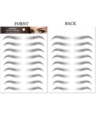 120 Pairs Eyebrow Tattoos Stickers Eyebrow Water Transfers Stickers Hair-Like Waterproof Eyebrow Stickers for Brow Grooming Shaping black - Buy Online on GoSupps.com